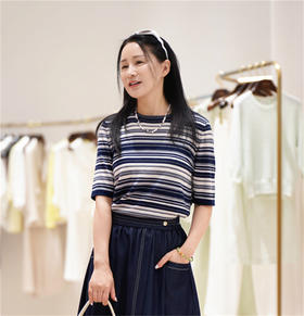 【S1】臣禾	律动条纹T恤	JZ242050375