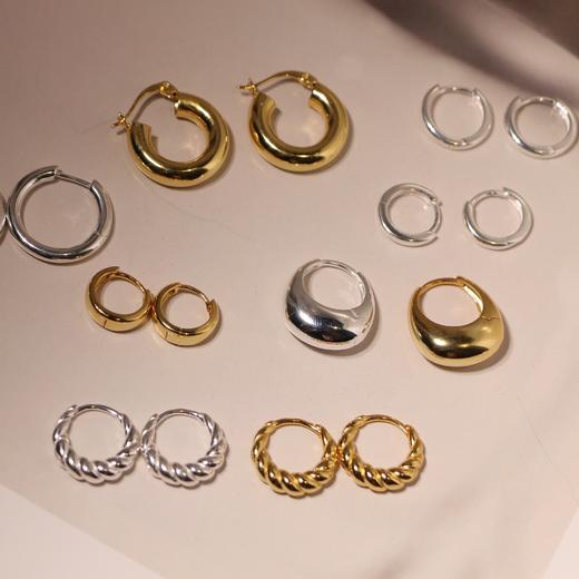 Perperle 简约轻奢风格耳环 925银/银镀金耳饰 商品图4