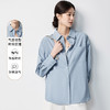 【简约纯色】罗蒙女士长袖衬衫可外穿大众休闲百搭时尚衬衣女 商品缩略图4