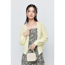 【积分换购不退货】【特惠不退货】诗凡黎v领针织开衫2024夏新款显瘦空调罩衫3F4230961