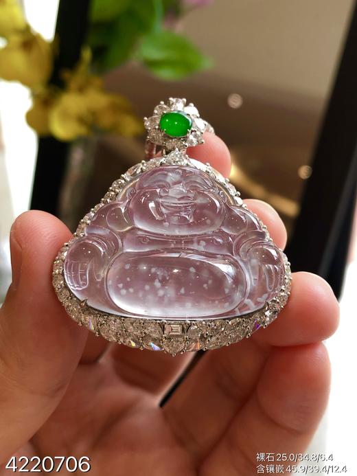 玻璃种木那佛公吊坠【4220706】具体价格微信咨询 商品图1