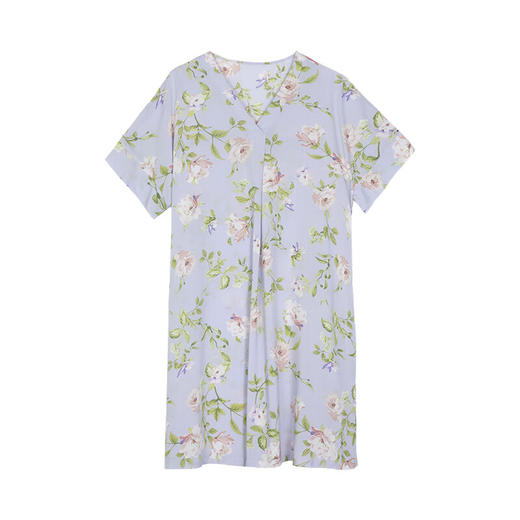 【3F】安莉芳莫代尔v领短袖碎花睡裙女士可外穿家居裙EL00725 商品图0