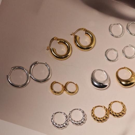 Perperle 简约轻奢风格耳环 925银/银镀金耳饰 商品图3