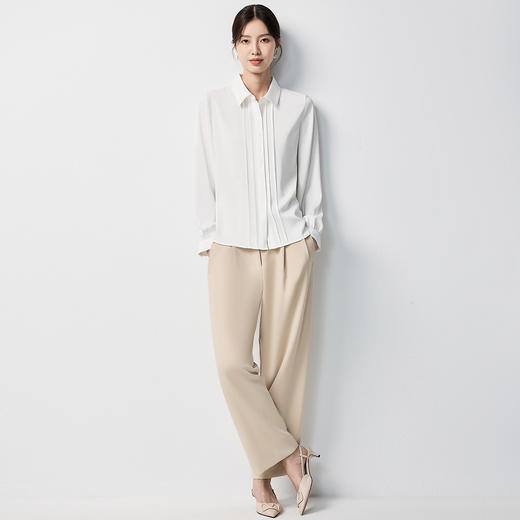 【简约大方&舒适微弹】罗蒙女士长袖衬衫百搭舒适时尚有型衬衣女 商品图2