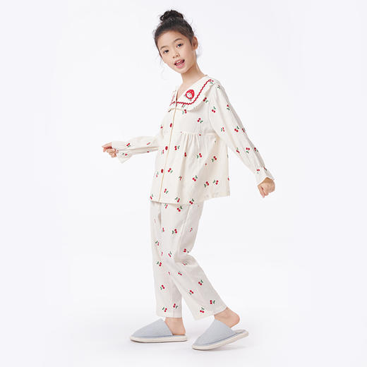 都市丽人眯雅佳睡衣亲情蜜语长袖软绵绵提花薄童装软绵绵长袖长裤JHT9B1 商品图2