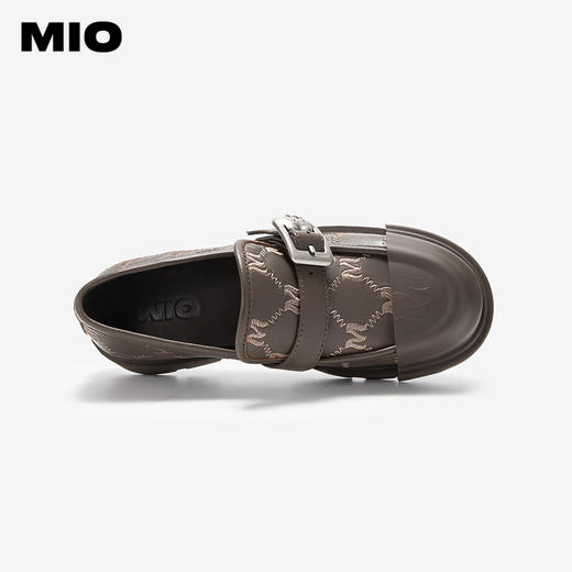 【MIO×SMILEY笑脸联名】MIO米奥秋季时髦牛津鞋老花刺绣女鞋M244541915 商品图3