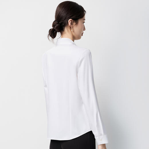 【系带领结】罗蒙女士长袖衬衫气质优雅商务通勤时尚百搭衬衣女 商品图3