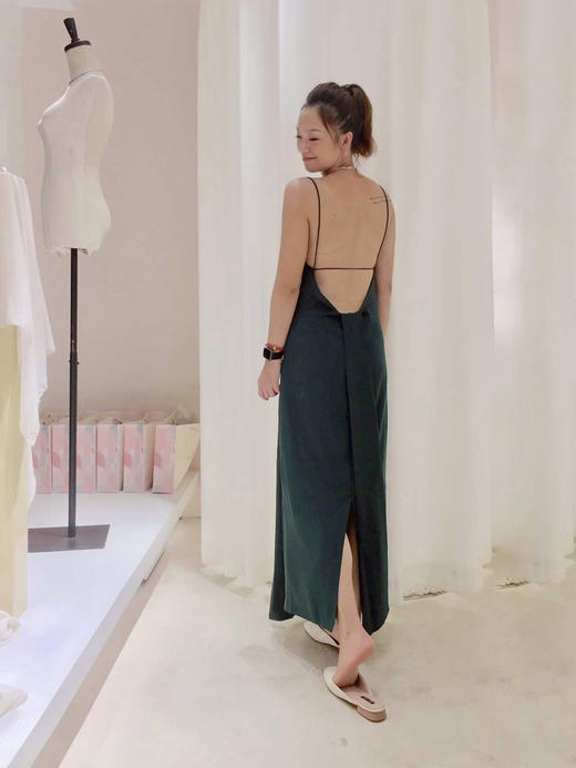 Stolen｜ELYSE dress [ 吊带露背连衣裙  黑 / 绿 ] 商品图11