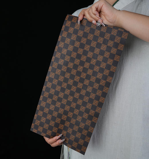 暗香疏影 Z纹皮茶席 防水小桌旗新中式禅意茶旗茶桌垫布茶桌布 商品图2