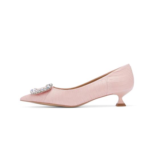 westory秋季新款法式优雅细高跟尖头包头浅口单鞋W24CE74381 商品图4