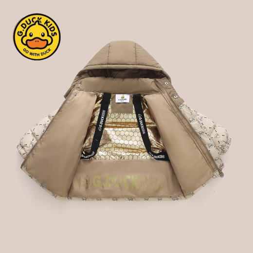 小黄鸭黑金棉服新款秋冬儿童外套男女童潮中大童 商品图1