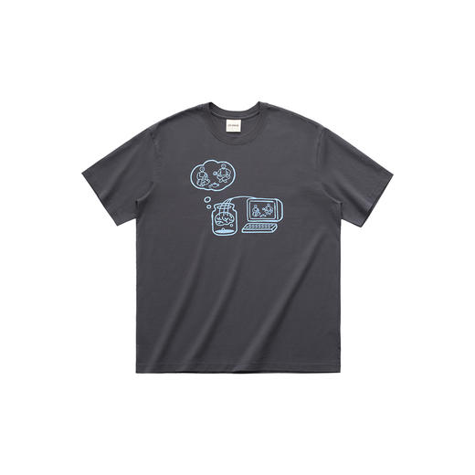 吃茶去chichaqu2024新款全棉圆领短袖T恤男女宽松印花虚拟饮茶 商品图5