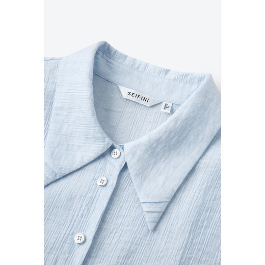 【商场同款】诗凡黎莱赛尔翻领衬衫2024夏新款3F4120501-H 商品图2