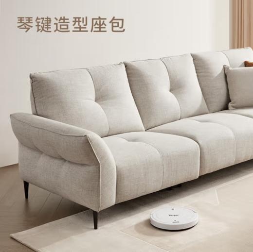顾家家居现代简约直排沙发琴键座包布艺沙发小户型布艺沙发2208 商品图2