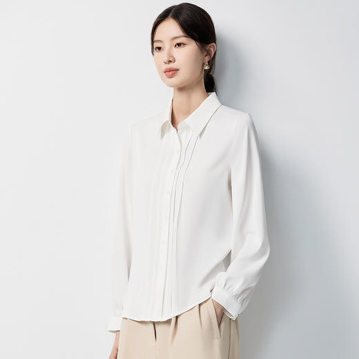 【简约大方&舒适微弹】罗蒙女士长袖衬衫百搭舒适时尚有型衬衣女 商品图1