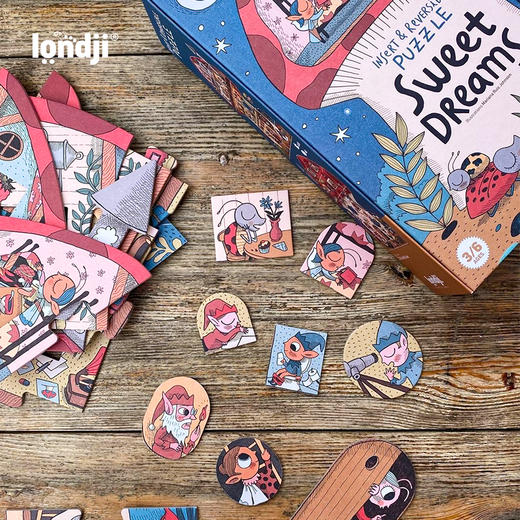  londji  甜蜜的梦 拼图 2阶 适合年龄3岁+ 西班牙玩具 PZ598U 商品图8