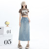 【HEY+JEANS】 后开叉高腰牛仔半身裙 商品缩略图2