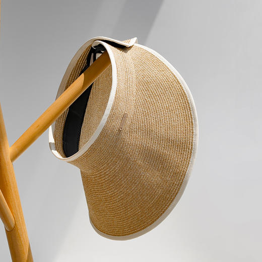 疯帽子 夏天新款可折叠遮阳空顶帽 逛街出游草帽子女 逛街太阳帽CY037 商品图4