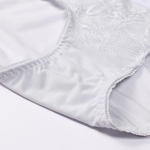 都市丽人内裤宽版包覆平角裤蕾丝+泳布女士内裤YPT4S3 商品图7