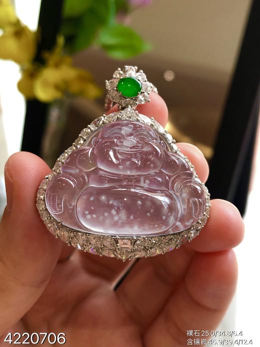 玻璃种木那佛公吊坠【4220706】具体价格微信咨询 商品图0