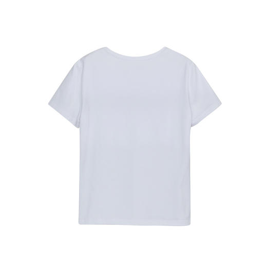 谜底印花T恤短袖女士2024秋季新品百搭高弹棉质修身上衣243MT0955 商品图2