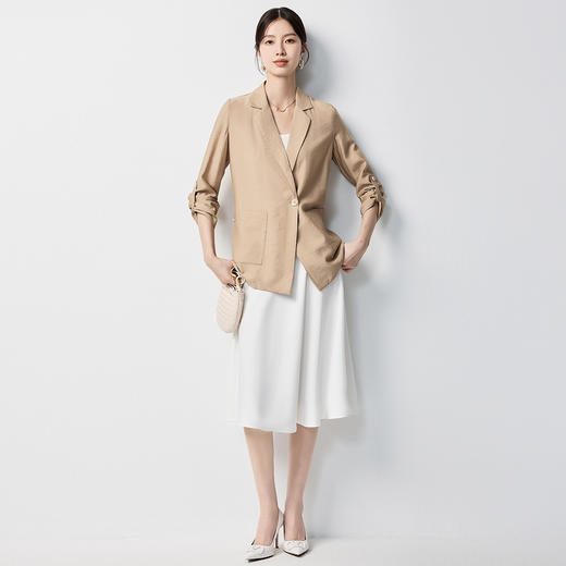 【简约干练】罗蒙女士长袖西服百搭舒适优雅商务时尚有型一粒扣外套女 商品图5