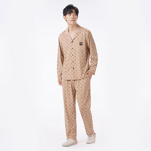 都市丽人都市锋尚睡衣超值精选长袖26支CVC单面薄男士棉质套装FHT1D1 商品图2