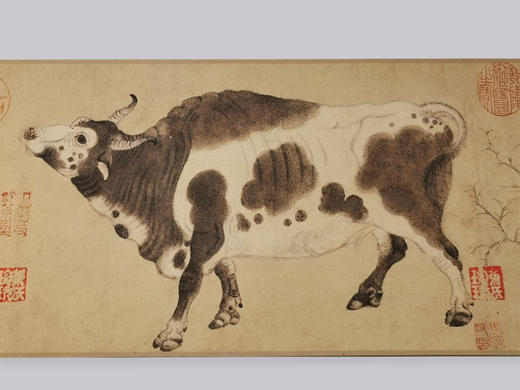 故宫《五牛图》丝绸画卷 商品图11