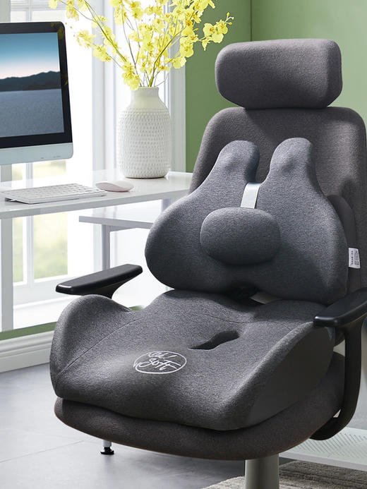 【坐垫办公室久坐护腰腰靠】慢回弹记忆棉 分体椅垫人体工学美臀坐垫  商品图8