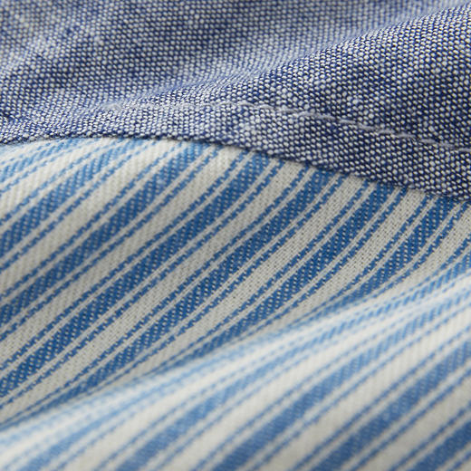 谜底大廓形棉麻衬衫女2024秋款复古刺绣拼接落肩袖衬衣243MC1121 商品图3