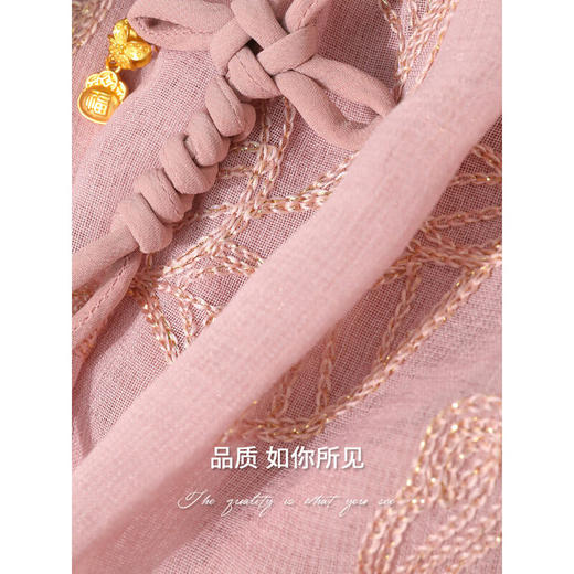 COCOBELLA奢感金葱刺绣半身裙夏气质通勤肌理感长裙HS0033B 商品图4