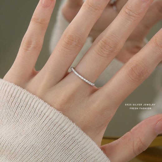 【现货】【予诗】S925银微镶锆石戒指【YXS-K1596】 商品图4