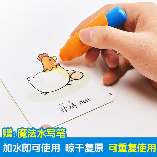 全8册宝宝撕不烂涂鸦认知卡片婴幼儿启蒙早教卡认字识物数字 商品图2