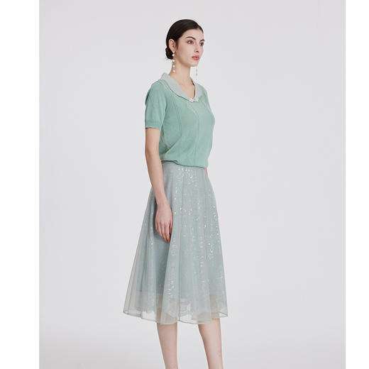 司歌蕾丝亮片伞裙仙气半裙C891222X 商品图2