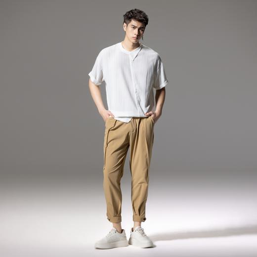 PINLI品立冰丝裤男士夏季凉感直筒小脚休闲裤九分裤薄款百搭潮牌B212617364 商品图4