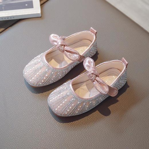 【水钻鞋面，柔软细腻】女童公主鞋 礼服闪闪鞋 走秀儿童软底皮鞋 单鞋演出童鞋 小女孩水晶鞋-QQ 商品图1