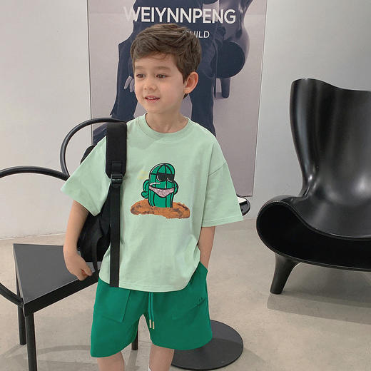 【39.9/任选2件】90-170码夏季新款儿童纯棉T恤男女童休闲宽松短袖上衣中大童童装聚 商品图3