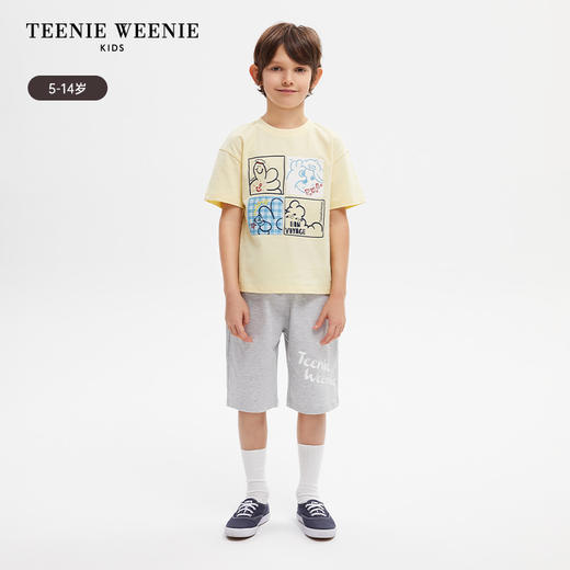 TeenieWeenie Kids小熊童装夏季男童宽松印花舒适百搭短裤TKTM24Y604R 商品图1