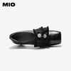 MIO米奥秋季方头中跟牛津鞋蝴蝶元素复古优雅深口单鞋女鞋M244541806 商品缩略图3