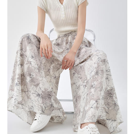 透梦-新中式水墨国风裤裙 软糯超弹柔软亲肤 凉而不闷薄而不透 吸湿透气抗皱耐磨 独特的水墨扎染工艺 商品图5