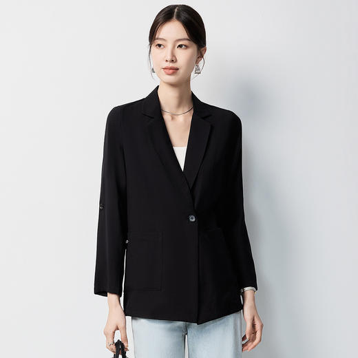 【简约干练】罗蒙女士长袖西服百搭舒适优雅商务时尚有型一粒扣外套女 商品图4