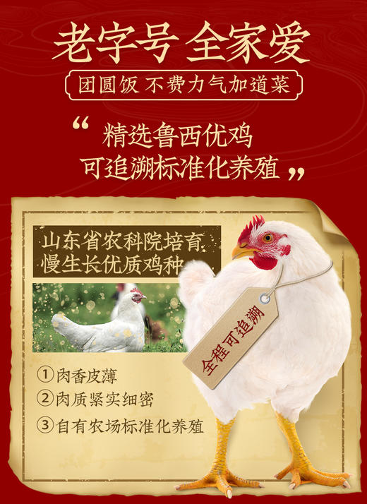 德州扒鸡保鲜扒鸡礼盒600g*2 非遗技艺山东特产中华老字号 商品图7