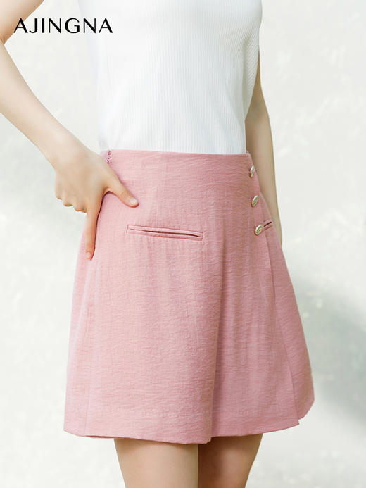 【商场同款】阿菁娜2024夏季新款设计感半裙式短裤A29X113063 商品图3