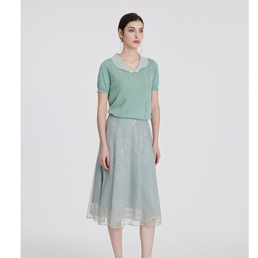 司歌蕾丝亮片伞裙仙气半裙C891222X 商品图4