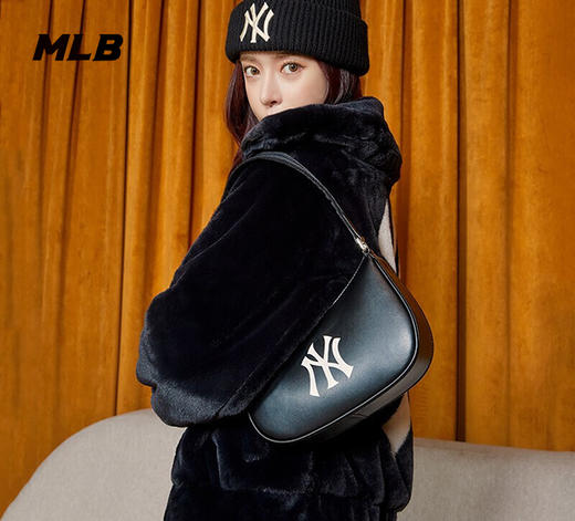 MLB男女装2022秋季新款情侣羊羔绒保暖外套NY时尚宽松潮流运动上衣3AJPF0416 商品图2