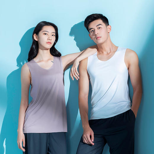 【3F】IVU抗菌无袖T恤男女可外穿家居上衣UD00092 藕色LAV L 商品图2