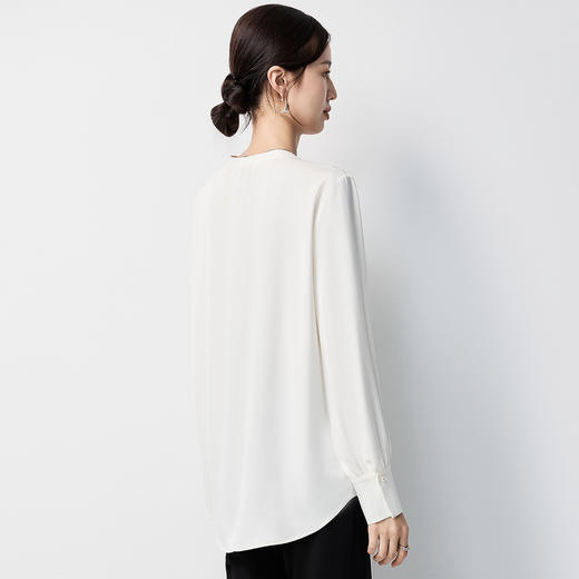 【气质V领&舒适透气】罗蒙女士长袖衬衫百搭商务简约大气优雅衬衣女 商品图3