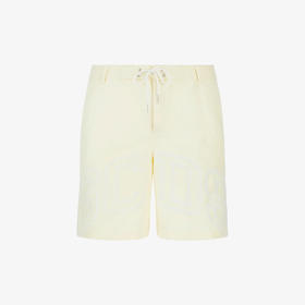 GCDS 男士字母徽标刺绣棉质休闲短裤 黄色 A1CM3905TC520