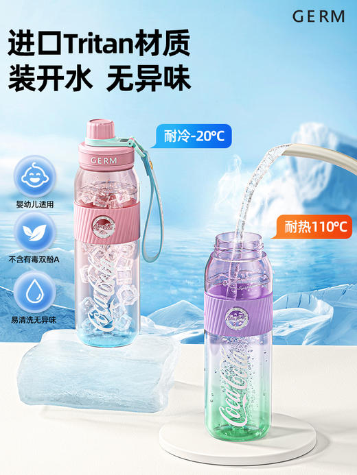 格沵GERM可口可乐联名款渐变元气水壶 可放书包侧袋  700ML 商品图1