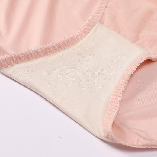 都市丽人内裤薄透丝滑三角裤蕾丝+泳布女士内裤YPT2C8 商品图9